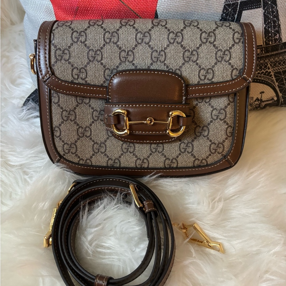 Gucci Brown and Tan Crossbody Bag